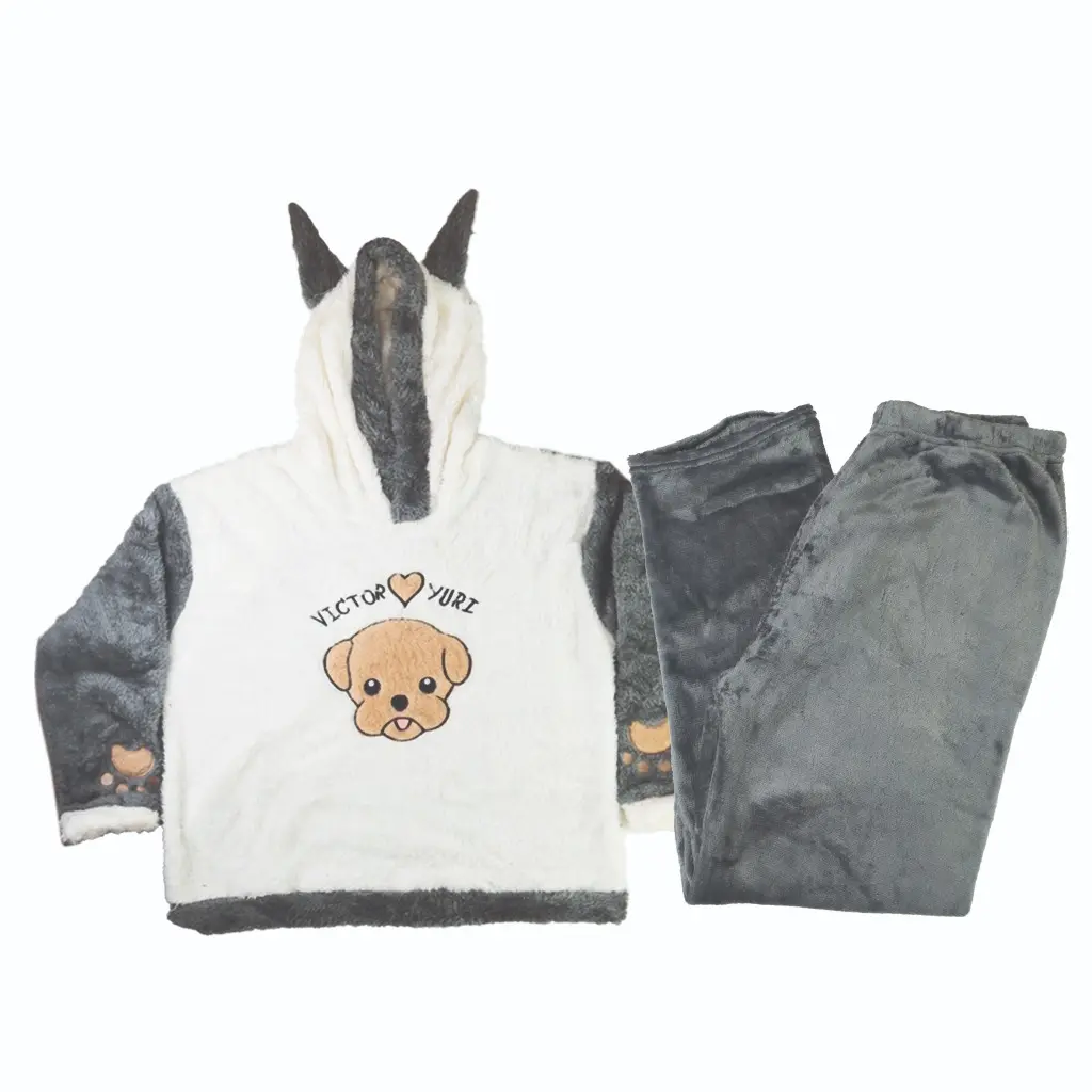 Women's Cozy Fleece Pajama Set Hoodie + Pants One Size Wholesale Winter Gift Set Juniors Perfect for Winter Activities Long Sleeve Fleece Material