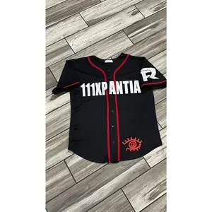 Personalized 111xpantia Fuerza Regida black and red Custom Baseball Jersey, Birthday Jersey, Custom Gift, Anniversary