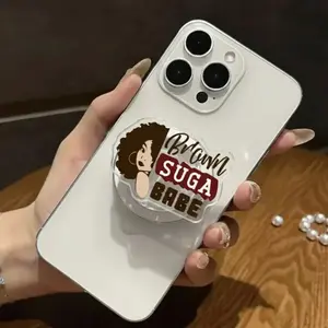 Brown Sugar Babe Kindle Grip, Cute Melanin Women Design Kindle Accessories, Phone Holder For Her, Phone Accessories, Best Gift Idea