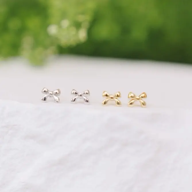 Tiny screwback bow Earrings