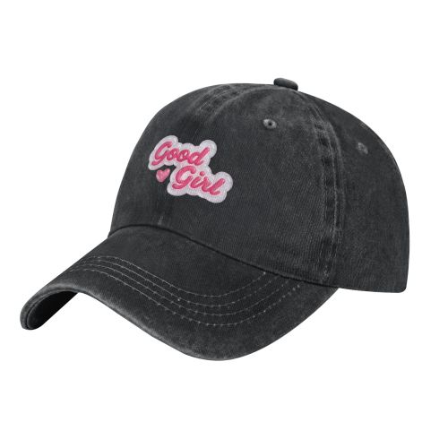 Good Girl By The Co. 3D Puff Print (UpTo Size 8 Head) TruckerHat Snapback Adjustable Premium Womens trucker hat
