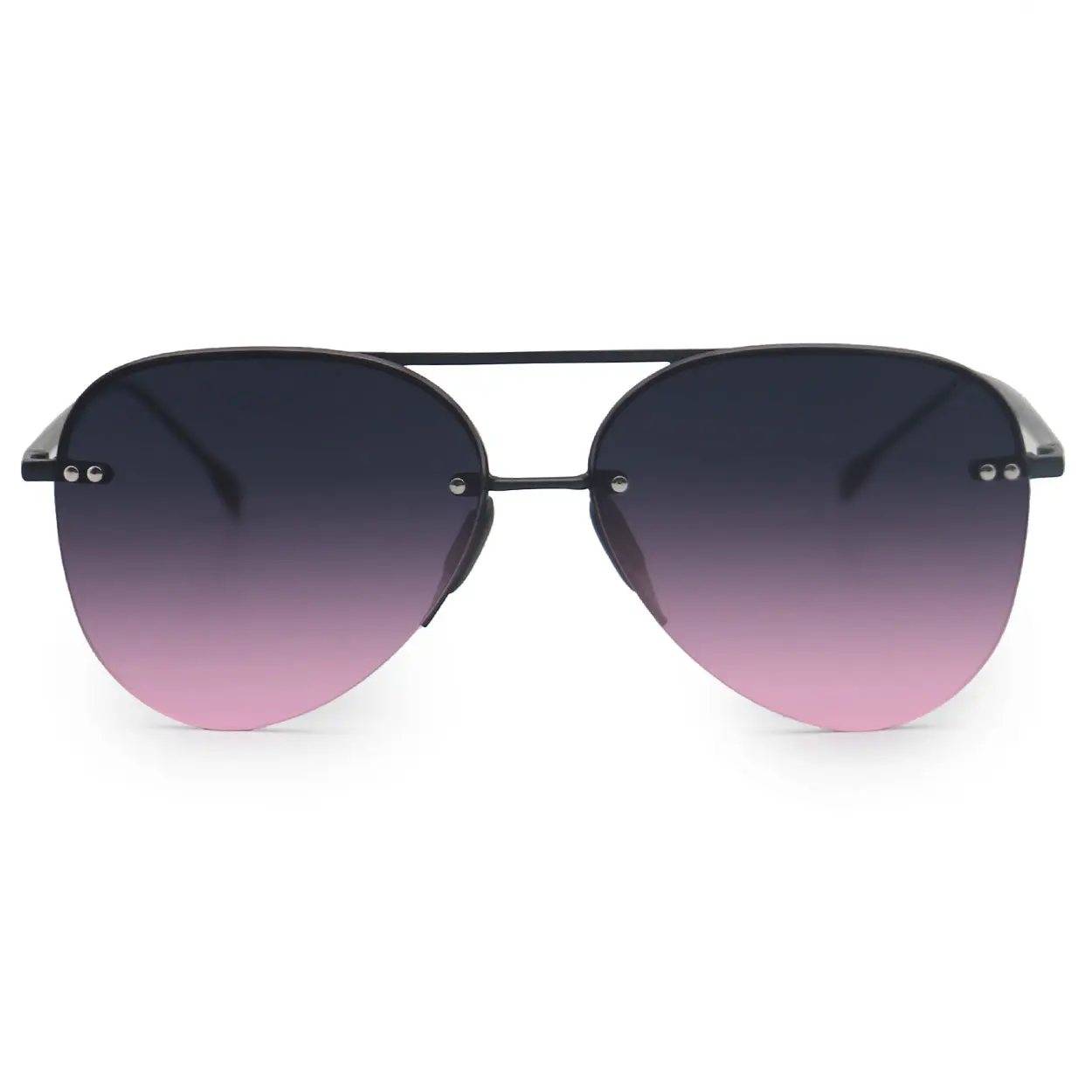 Smaller Megan 2 - Faded Purple & Pink - Tangle Free Round Aviator Sunglasses - Certified Shatter-Resistant Lenses - UV400 - For Women & Men