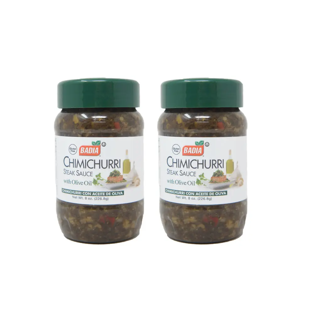 Badia Chimichurri Steak Sauce with Olive Oil 8 oz (2 Pack) | Marinade & Grilling Sauce