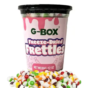 G-Box Freeze Dried Frettles Crunchy Rainbow Candy Original Flavor Air-tight Sealed in a Deli Container