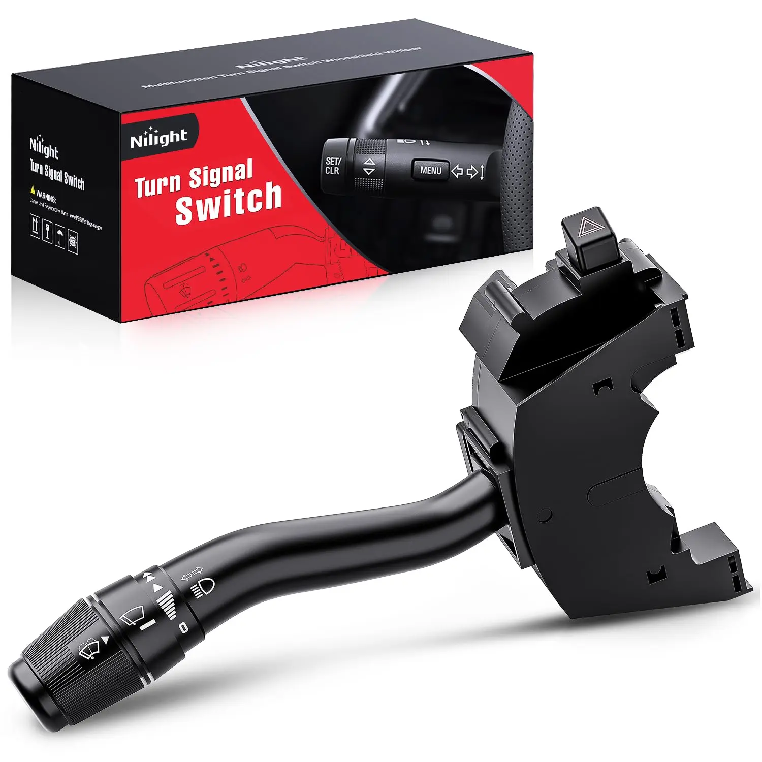 Nilight PP & ABS Multi-Control Turn Signal & Windshield Wiper Combination Switch, Plug-and-Play Easy-to-Install Direct Swap OEM Replacement Part for Ford Models, CBS1155, Father's Day Gift