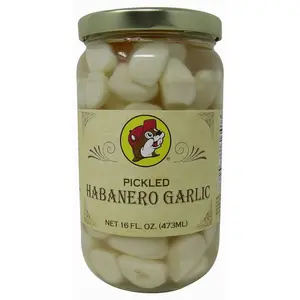 Buc-ee's Pickled Habanero Garlic in a Resealable Jar, Gluten Free, No High Fructose Corn Syrup, 16 Fl Ounces