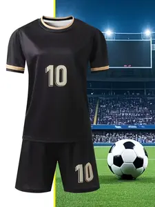 Sports soccer gear, sporty design, summer best-seller series: girls' soccer uniform set. Quick-dry soccer jersey and shorts set, athletic wear, printed two-piece set. Breathable and loose-fitting, suitable for sports, training, casual wear, and team activ
