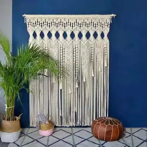 Hand-woven door curtains Tapestry Bohemian style hand-made cotton thread weaving curtains Wedding homeware tapestry
