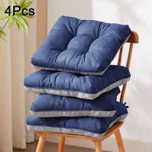 Memory Foam Chair Cushions Set of 4, Indoor & Outdoor Seat Pads for Dining, Kitchen, Office, Patio Chairs Muilt Colors