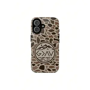 CaseHavenHi Old School Camo Tough Phone Case With "God Is Greater" Logo Phone Case Phone Cover Hard Cases,Suitable For IPhone 17 Air