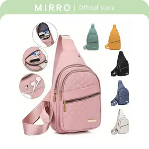Stylish Chic  Small sling chest bag , multi zipper pockets adjustable crossbody backpack  shoulder fanny pack for Travel, Sports, and Daily Use