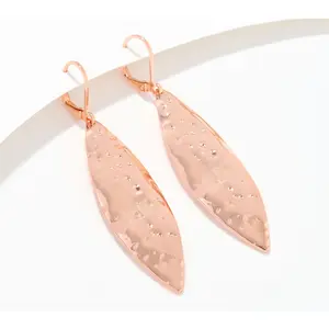 Joan Rivers Hammered Spear-Shaped Leverback Earrings