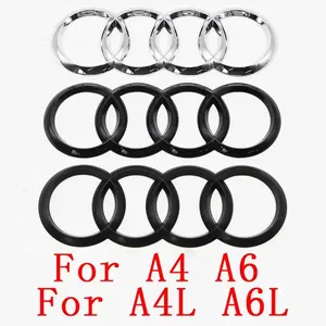 Abs Car Hood Front Bonnet Grill for Audi A4 A4l 2004-2022, Audi A6 A6l 2004-2021, Rear Trunk Emblem Sticker Accessories Decal For Cars