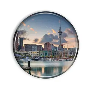 Auckland New Zealand Magnet Strong And Flexible Auckland New Zealand Refrigerator Magnet 1.1 Inch Epoxy Dome