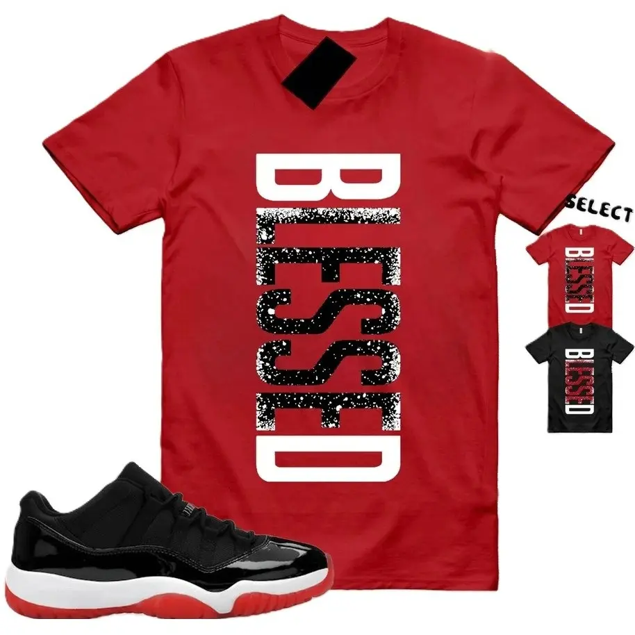 Unisex Shirt To Match AJ 11 Low Bred 2025 Sneaker Matching Tee VERTBLS Blessed T-Shirt, 11 Low Bred Outfit, Trending Shirts, Top Tshirt