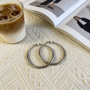 Gold Large Hoop Earrings for Women, Lightweight Classic Earrings for Daily Wear, Party & Dating