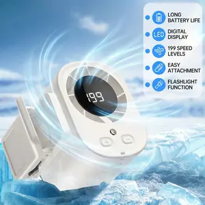 Portable USB Mini Fan Small Clip on Fan ,0-199 Speed Adjustment, Rechargeable Personal With LED Display for Umbrella,Desk,Dorm,Camping,Stroller,Golf,Gym,Beach Travel Outdoors