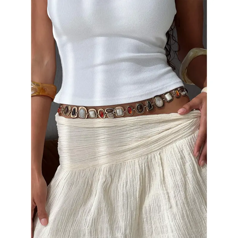 Aradia Gemstone Chain Belt Multi