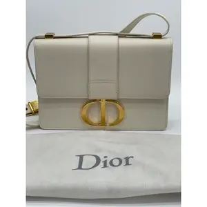 Pre-owned Dior Leather Shoulder Bags Preloved 30 Montaigne Ivory Flap Bag VBGRDCR 061824 P