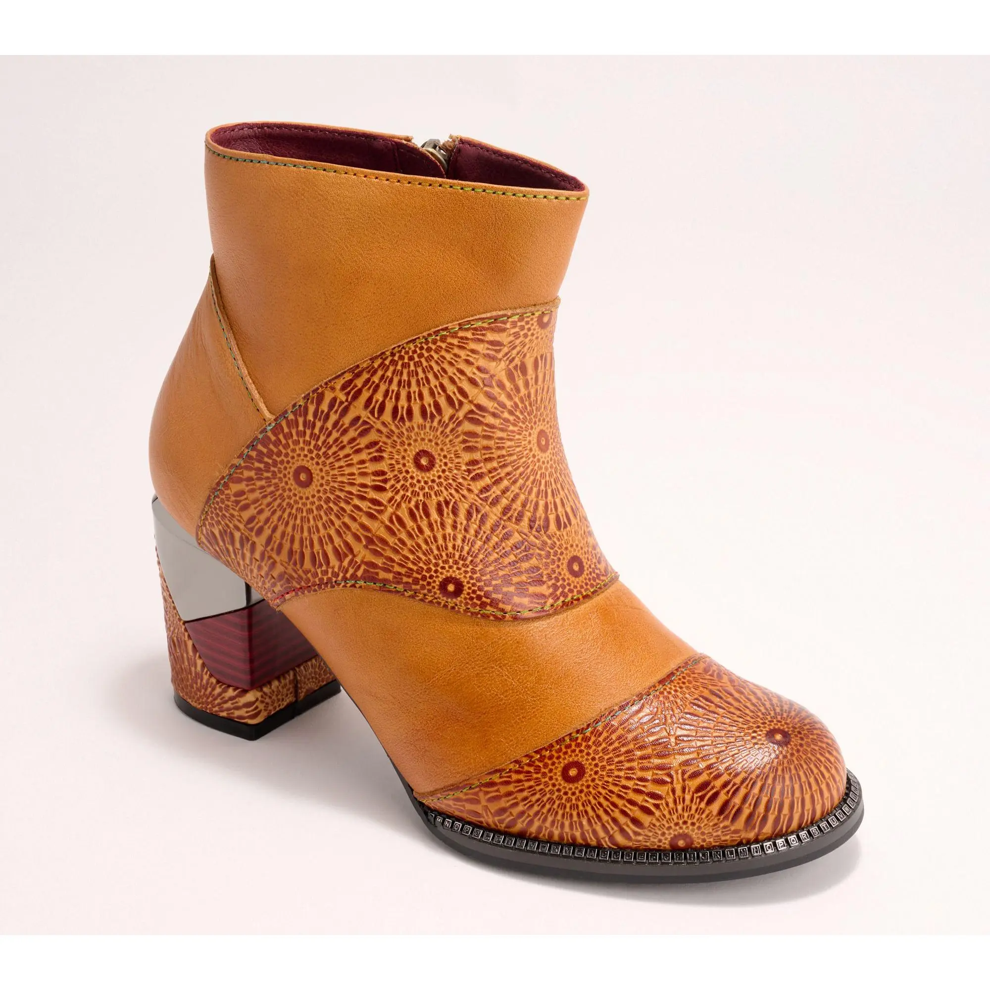 L'Artiste by Spring Step Leather Heeled Ankle Boots - Topanga