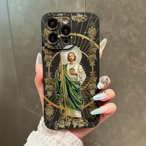 This gold-leaf patterned phone case features a shock-proof and non-slip TPU full-coverage lens protector, compatible with iPhone 17, 16, 15, 14, 13, 12, 11, XS, X, and Samsung models. It makes a great gift for friends or family.