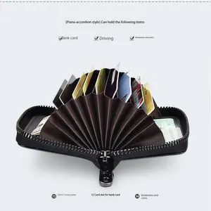 High-Value Accordion Card Wallet, Compact Unisex Credit Card Holder & Coin Purse Combo, Perfect Christmas Gift for Men and Women