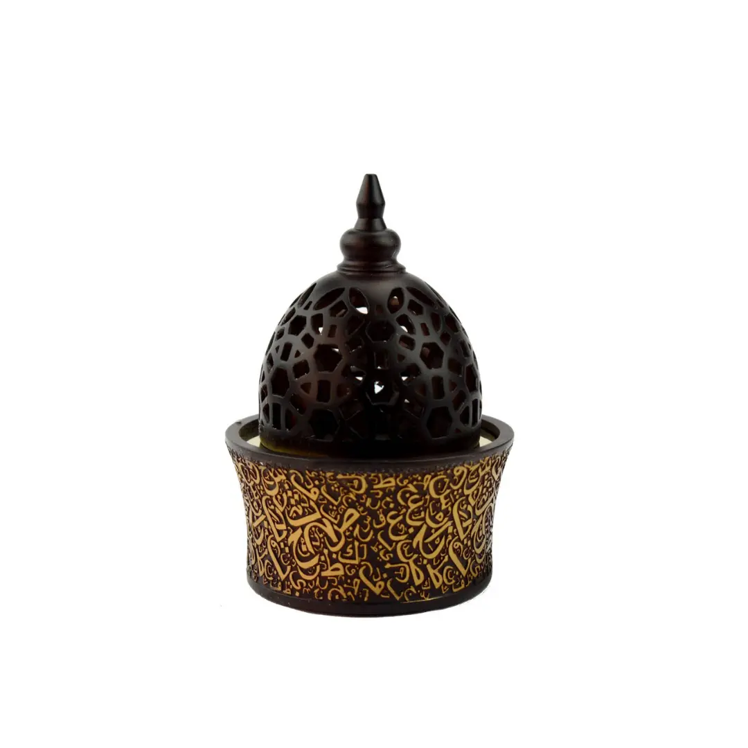 Calligraphy Style Closed Incense Holders - Black by Intense Oud Calligraphy Style Closed Incense Holders - Black by Intense Oud