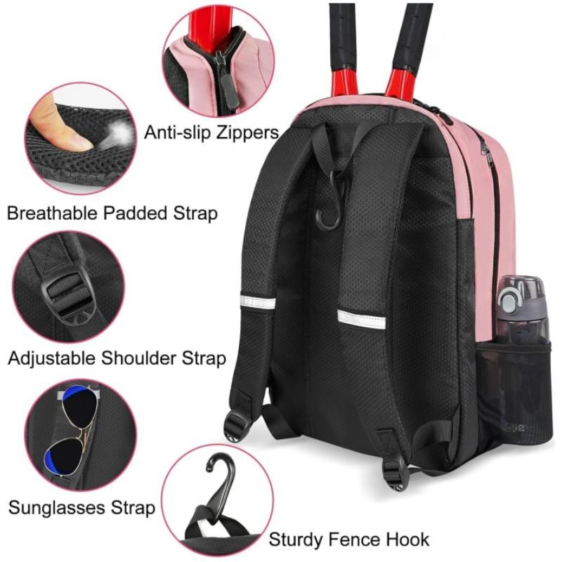 NEW Multifunctional Sports Racket School Backpack Large Capacity with Shoe Compartment & Layered Storage for Travel,Mother's Day Gift