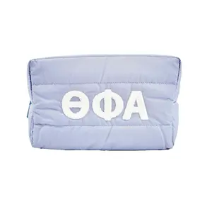 Theta Phi Alpha Makeup Bag - Puffer Style with Sorority Letters