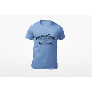 Search and Rescue SAR Dog T-Shirt | K9 Rescue Logo, Flag Sleeve