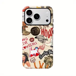 Cowgirl Collage Case, Lucky You Cowgirl Case, Country Phone case, Vintage Western Collage Case For iPhone 17, 16 ,15, 14, 13, 12, 11 Plus, Pro, Max