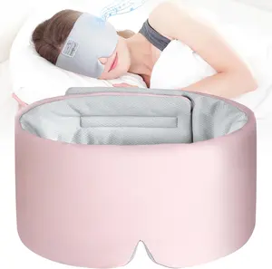 MUSICOZY  Bluetooth Headband 5.4 Sleeping Eye Mask for Women Men - Audio Adjustable Custom Stereo with Nose Baffle, Carry Pouch & USB Charging Cable