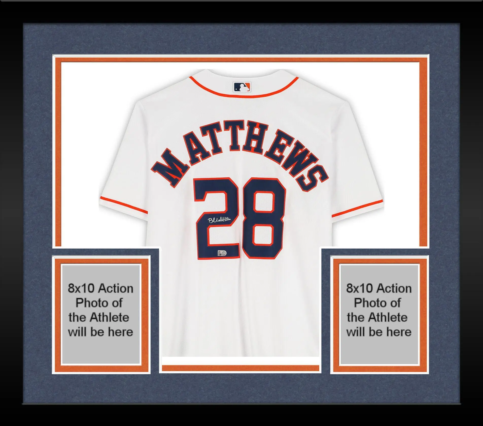 Framed Brice Matthews Houston Astros Autographed White Nike Replica Jersey - Fanatics Authentic Certified