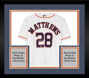 Framed Brice Matthews Houston Astros Autographed White Nike Replica Jersey - Fanatics Authentic Certified
