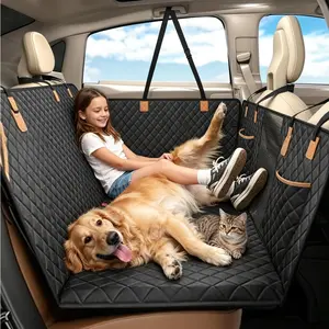 Dog Back Seat Extender  Car Seat Cover Hammock, 8 Layers Hard Bottom with PE Foam, 400LBS Load Bearing Waterproof Non Slip Pet Back Seat Extender, Easy Install Clean for Car SUV Truck