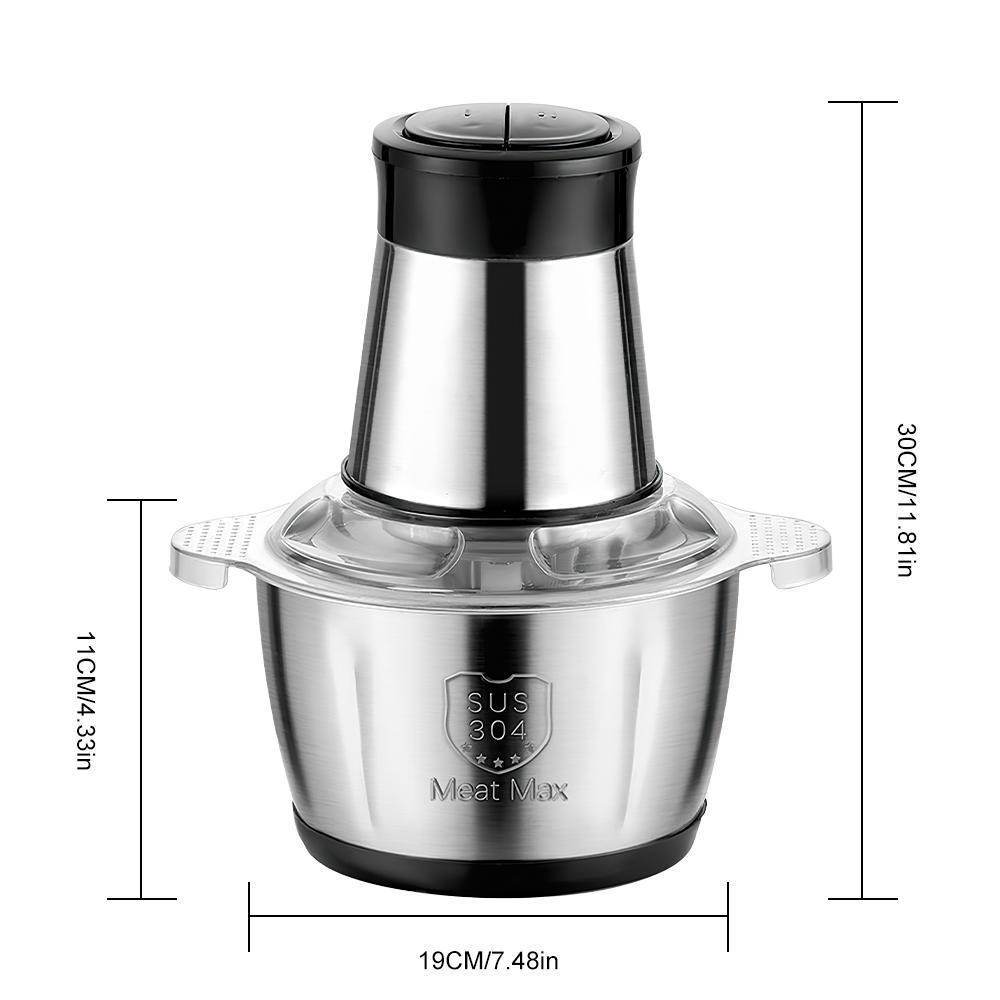Food Processor, Meat Grinder Electric Food Chopper with 4 Large Sharp Blades for Meat, Fruits, Vegetables, Baby Food, Nuts, 2 Speed, 300W