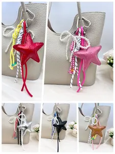 Elegant Star Butterfly Knot Rope Charm, Women's Bag Accessory, Purse Charm, Purse Accessories, Creative Braided Rope Pendant, Keychain, Room Decor, Holiday Gift, All Seasons