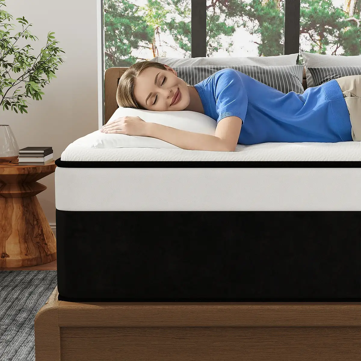 10-12-14 Inch Twin Full Queen King Mattress in a box Hybrid Spring Gel Memory Foam Medium Firm Luxury Ergonomic Design Sleep Comfort