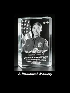 Large-Format Memorial Crystal Tribute