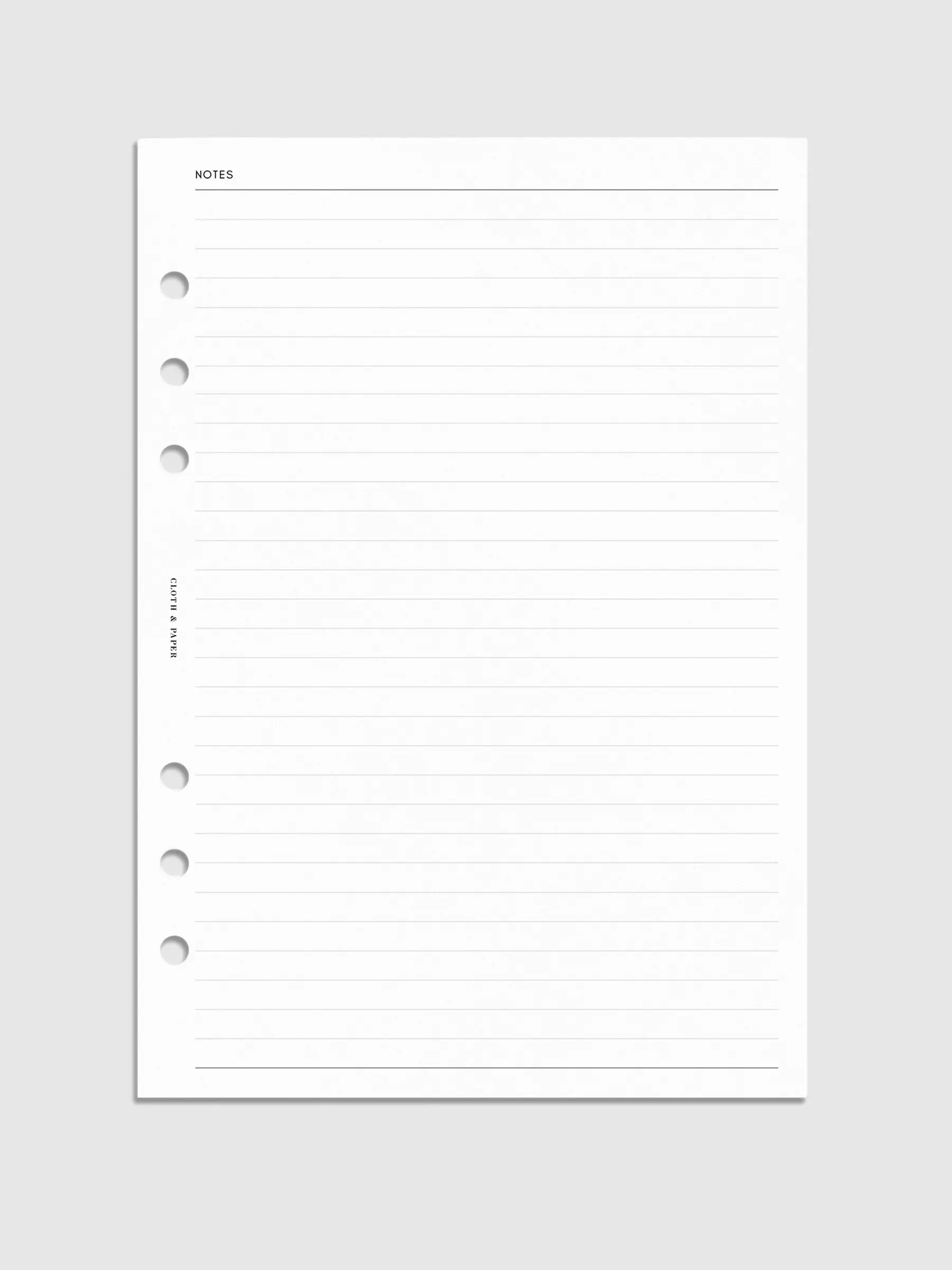 Lined Notes Planner Inserts Lined Notes Planner Inserts