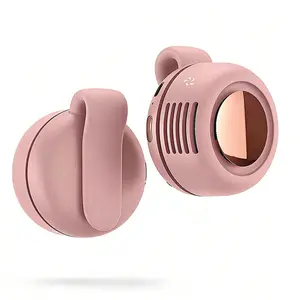 Compact Ultra Quiet Bladeless Electric Fan, USB Rechargeable Personal Cooling Device with 3 Wind Speed Levels, Wearable Waist-Mount Fan Featuring Flexible Rotatable Body, Multi-Purpose Portable Cooler Perfect for Outdoor Activities and Travel