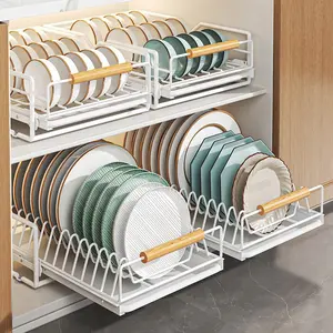 1pc Stainless Steel Kitchen Dish Rack with Tableware Organizer - Space-Saving Countertop Storage for Plates, Bowls, Cutlery & Utensils, Durable Rust-Resistant Design for Modern Kitchens, Dish Drying Rack for Kitchen Counter, Utensil Holder