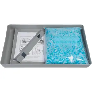 Reusable Tray for Cat Litter Boxes - Includes 4.3 lb of Premium Blue Non Clumping Crystal Litter - Compatible with All PetSafe  Automatic Litter Boxes