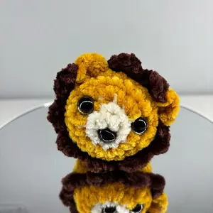 Handmade Crochet Tilted Head Lion