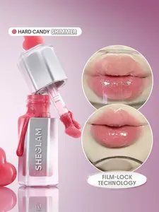 SHEGLAM Glass Lock Air Gloss – Hard Candy | Ultra-Shiny Non-Sticky Lip Gloss for Plump Glass Lips