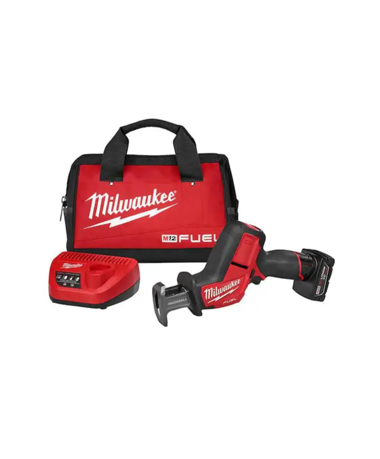 Milwaukee M12 Fuel Hacksaw Kit (2520-21XC) - Brushless, Compact, 1-Handed Design, Fiberglass-Built, Includes Batteries