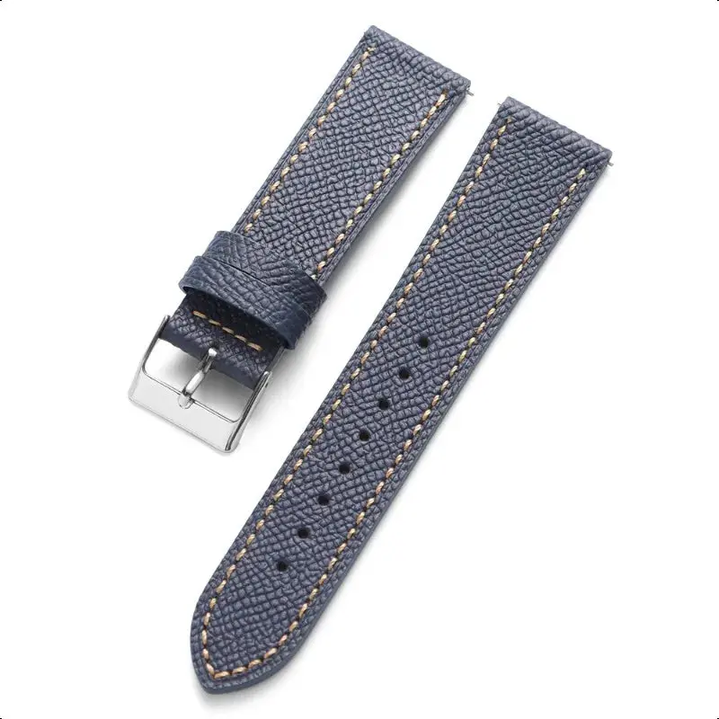 Classic Textured Leather Strap with Quick Release Pin Buckle