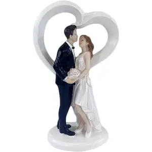 4.5" Wedding Cake Toppers Bride and Groom Figures Ornament Love Gifts Party Decor