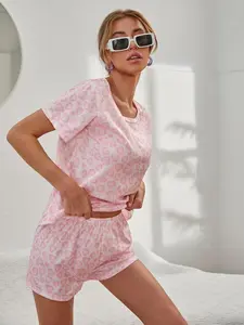 MONASWEET Unity Leopard & Heart Print PJ Set