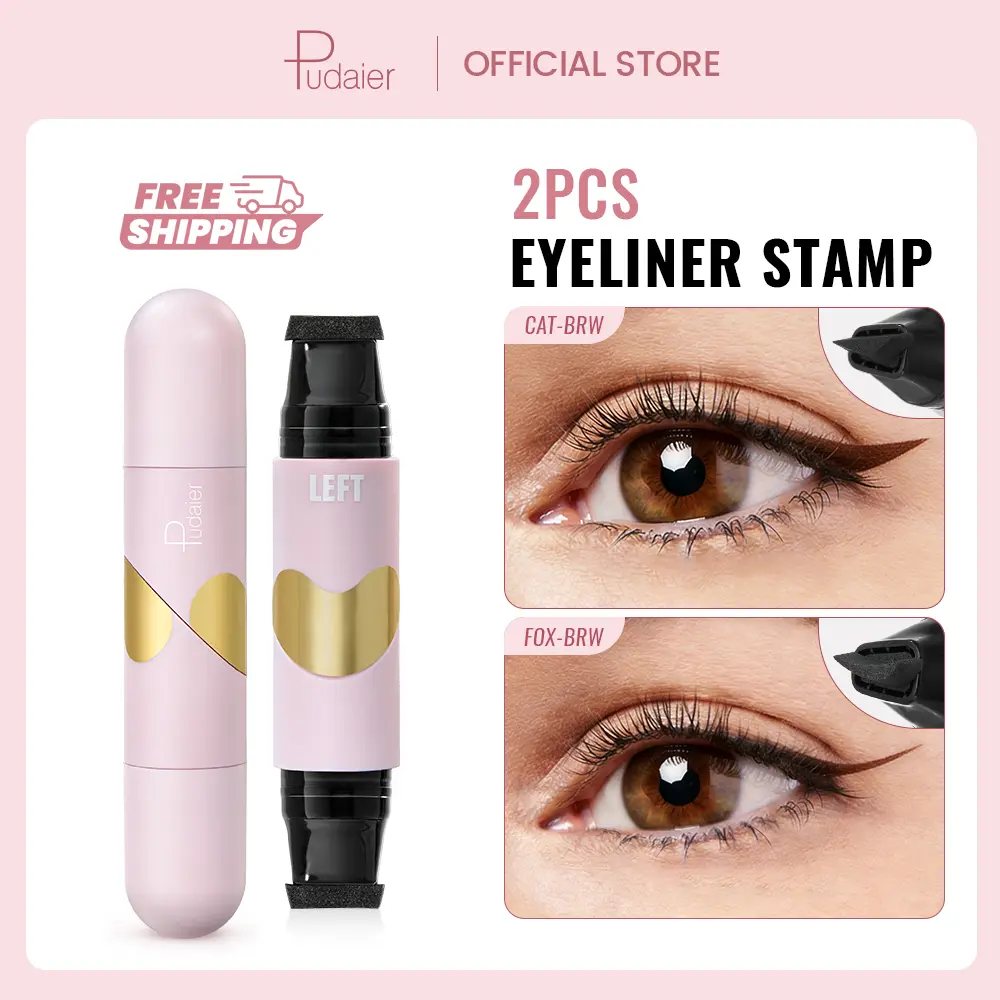 Upgraded 2PCS Heartbeat Wing Eyeliner Stamp Duo, Water-Proof Eyeliner with Gentle High-Pigment Formula